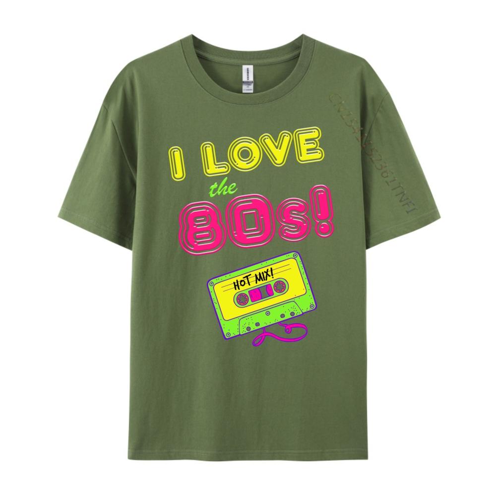 I Love The 80s Cool Eighties Party Cassette Plain Shirt Brand Clothing Print Camisetas De Hombre Graphic Tees