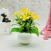 Plastic Orchid Realistic Square Pot Potted Plant For Wedding And Display Hotel