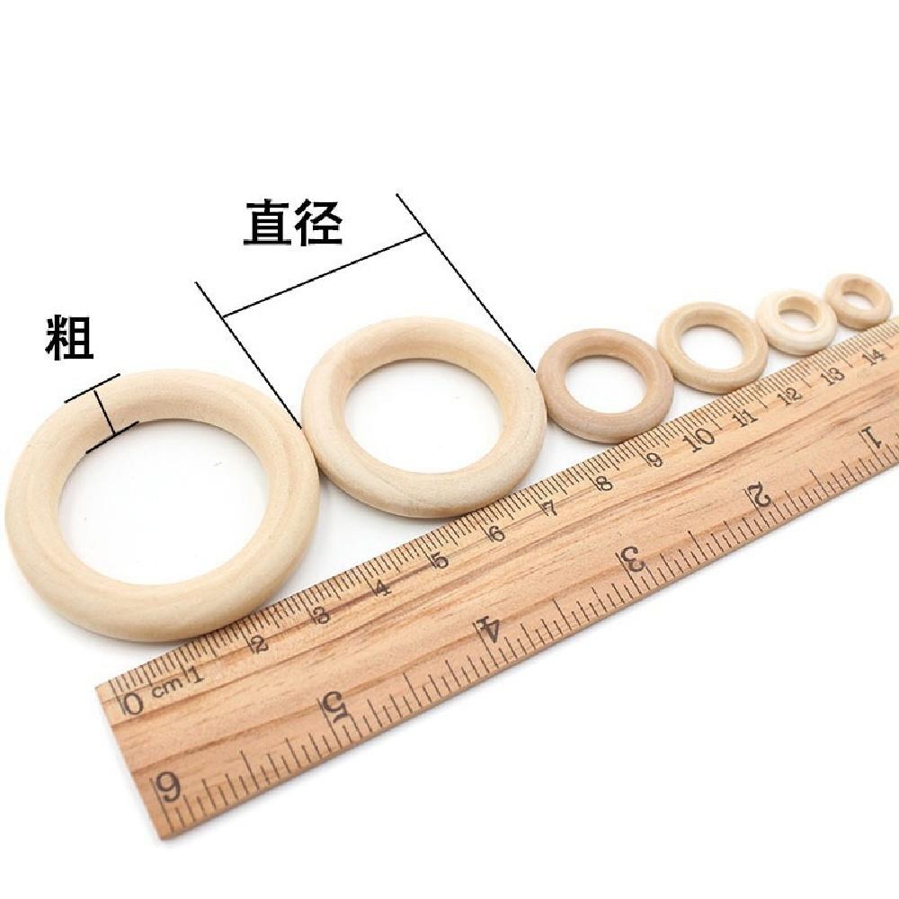 Niedokończone Drewniane Kółko do Ozdób Łączniki Zawieszka Ręcznie Robiona Biżuteria DIY Drewniane Kółko Ręcznie Robione Akcesoria