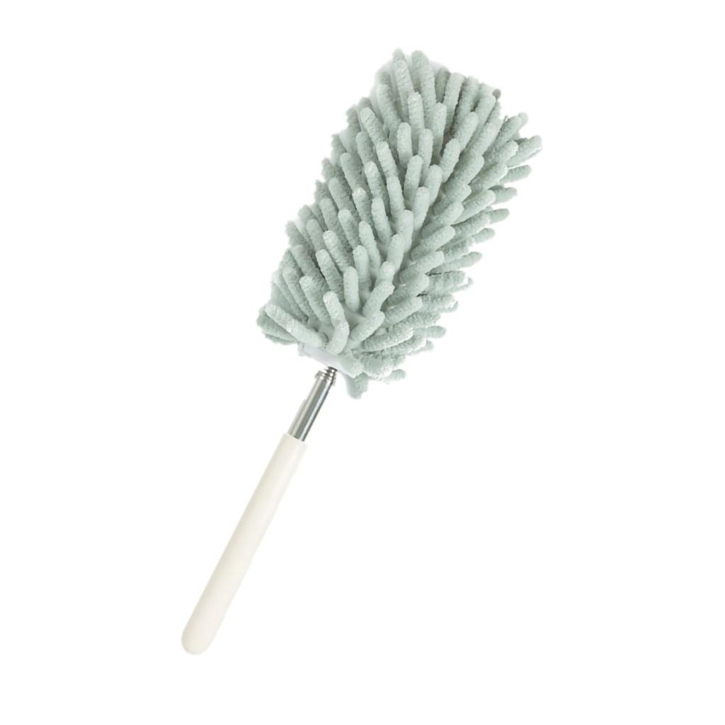 Telescopic Duster Handheld Dust Remover Washable Bendable Head for Household Ceiling Furniture Cleaning Telescopic Duster