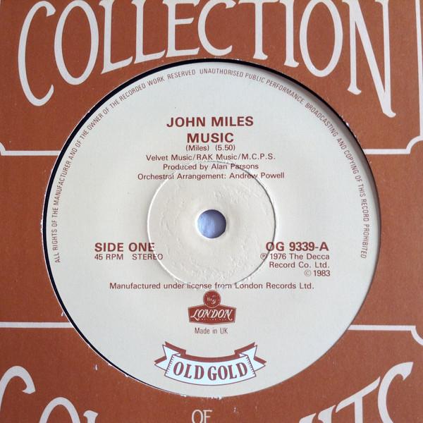 

7inch Record JOHN MILES Music OG9339 OLD GOLD UK Rock Used