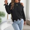Damen Lässiger Pullover mit Off-Shoulder und Langen Ärmeln