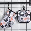 2Pcs/set Polyester Christmas Halloween Oven Glove Anti-Scalding Microwave Insulation Pad Kitchen Tool