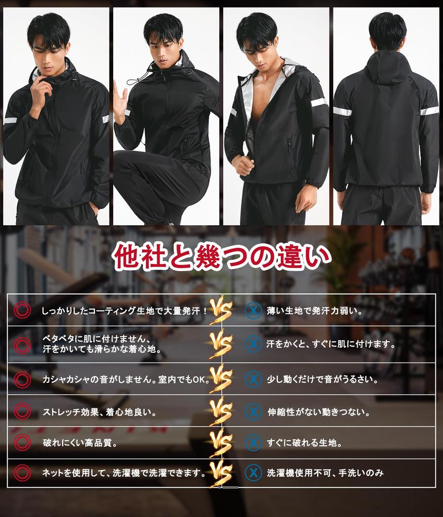 Sawaiko Sauna Popular Workout Double Ultimate Weight Winter Wear for Men and Body Heat Increased Powerful Unisex Loungewear Size Suit, Wear, Sweating,