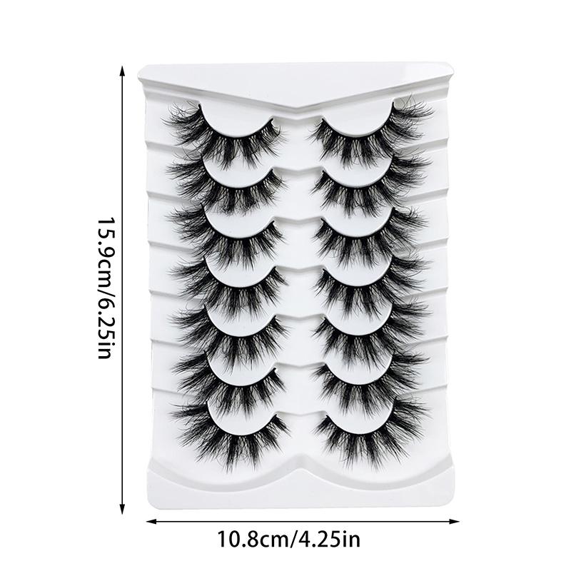 3D False Eyelashes 7 Pairs Of Thick Natural Stereo Curl Fluffy Simulation Eyelashes False Eyelashes