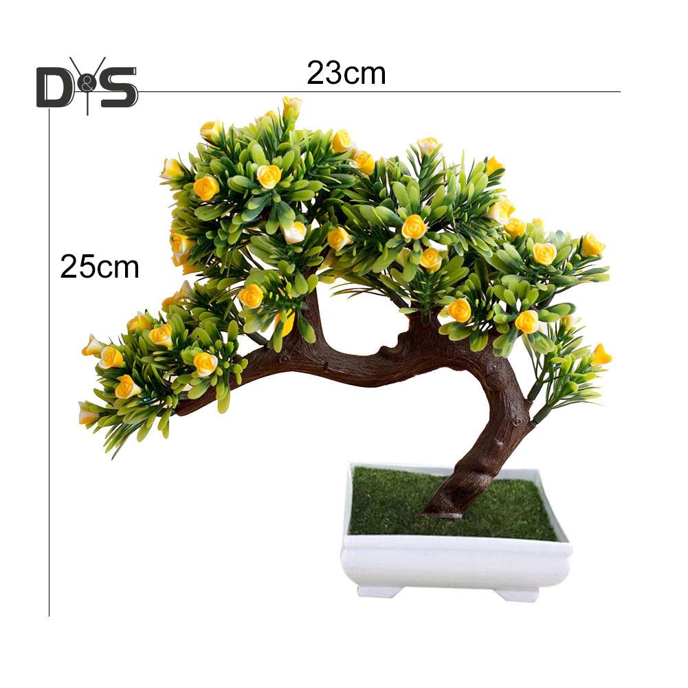 Blooming Bouquet Artificial Flower Tree Pot Bonsai Stage Garden Wedding Party Balcony Decor
