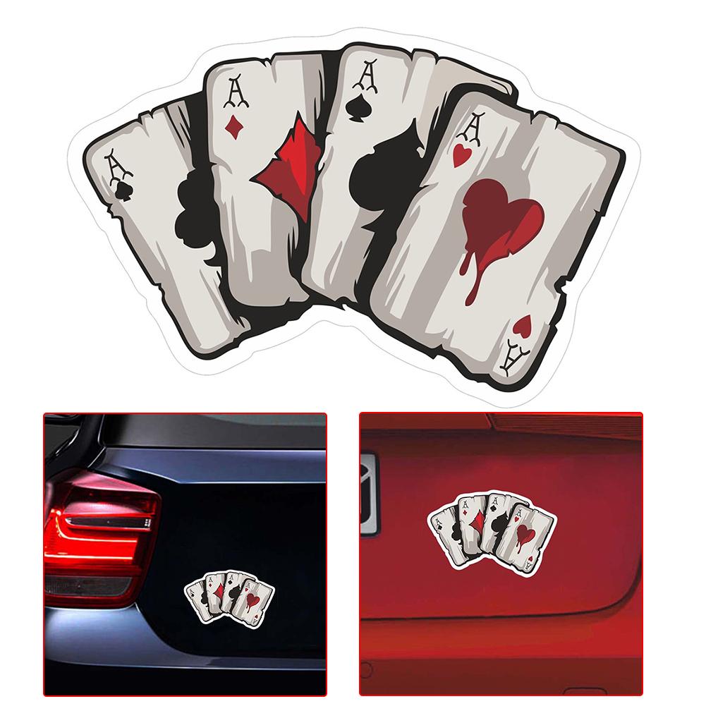 Car Window Stickers Playing Cards Vinyl Stickers Motorcycle Car Decoration