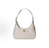 Aphrodite Gold Logo Zipper Closure Soft Leather Handheld Messenger Bag Women'S Light Beige