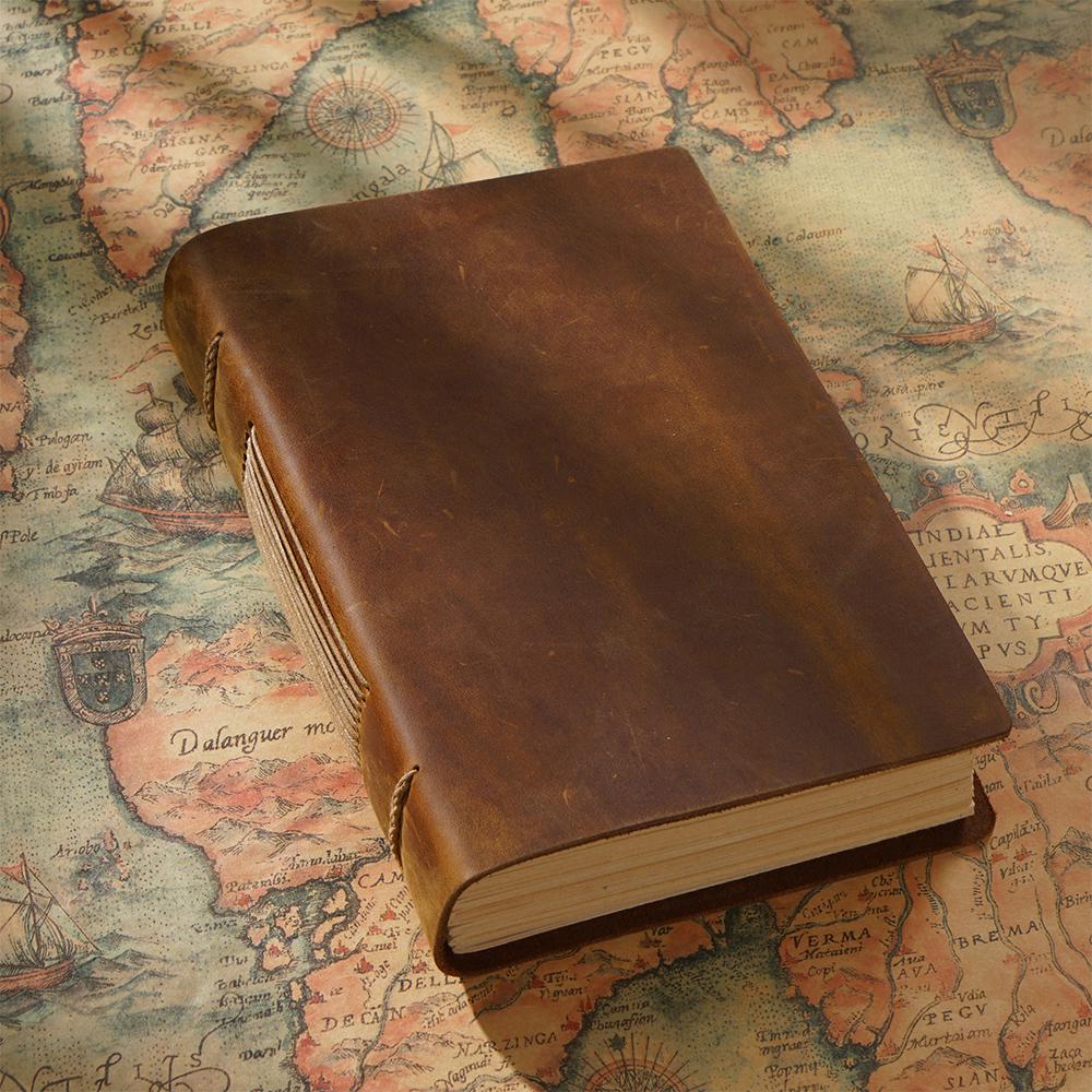 

Handmade Vintage Cowhide Sketchbook: European Magic Diary & Creative Notebook