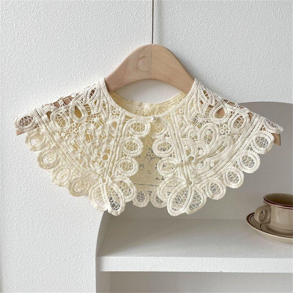 Crochet Detachable Collar Knitting Clothes Accessories Fashion Hollow Shawl  Women Ladies
