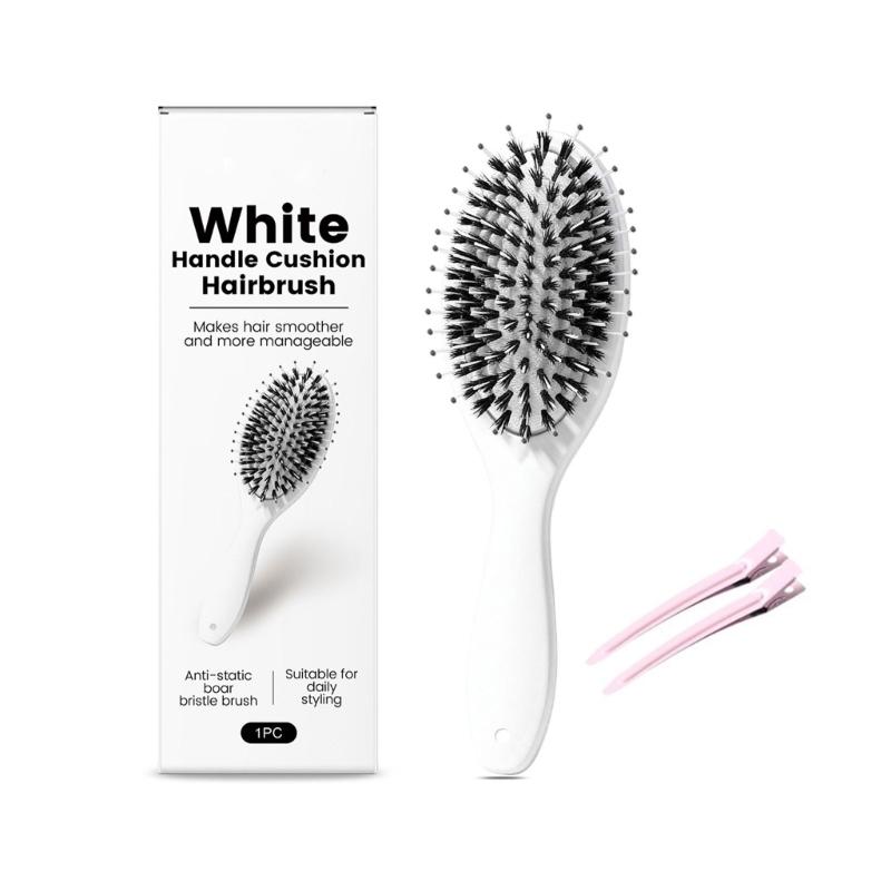 

Popular Ergonomic Massage Comb Includes Hair Clips for Smooth Hair Lightweight Paddles Brush for Easy Styling