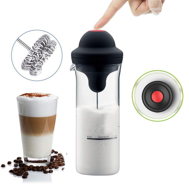 Automatický napěňovač kávy Elektrický napěňovač mléka Přenosný Nerezový šlehač Míchadlo na nápoje Pro Latte Cappuccina Macchiato