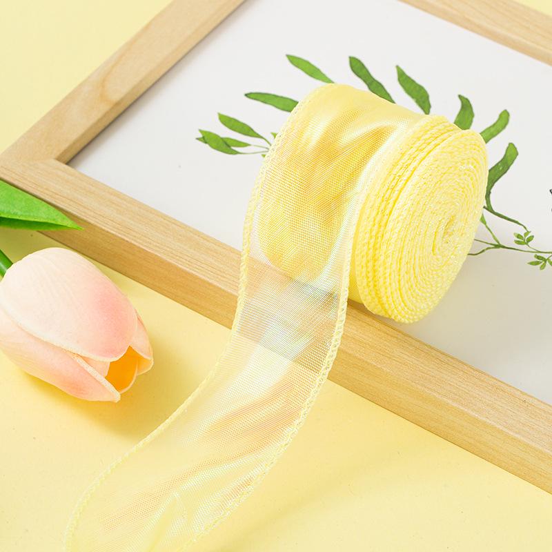 4cm x 10 Yards Iridescent Fishtail Yarn Ribbon, Polyester Lace Tulle for Floral Art & Baking.