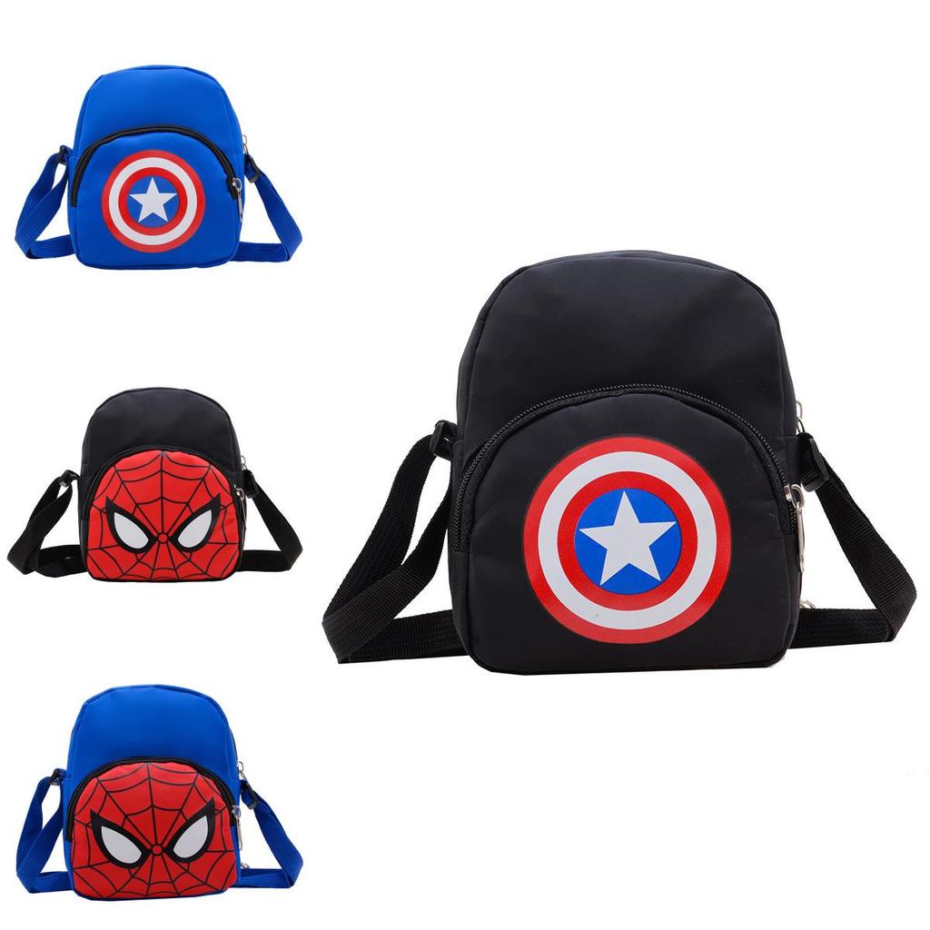 Spiderman Kids Crossbody Bag Oxford Cloth Cartoon For Elementary Students