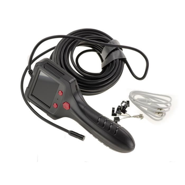Caméra d'inspection Endoscope 8mm 1080p avec éclairage. Etanche, Cordon 10m, Batterie Rechargeable sur Port USB