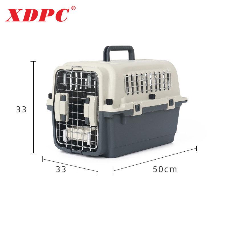 XDPC Xinding Pet Airline Crate: Durable Plastic Carrier with Iron Window for Cats & Dogs, Air China Approved
