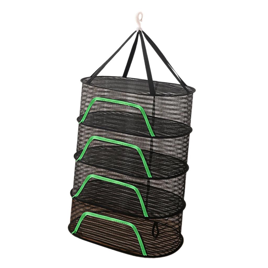Outdoor Hanging Drying Net Large Capacity with 360 Degree Rotating Hook for Vegetables Meat Tableware Dried Fish Storage Net