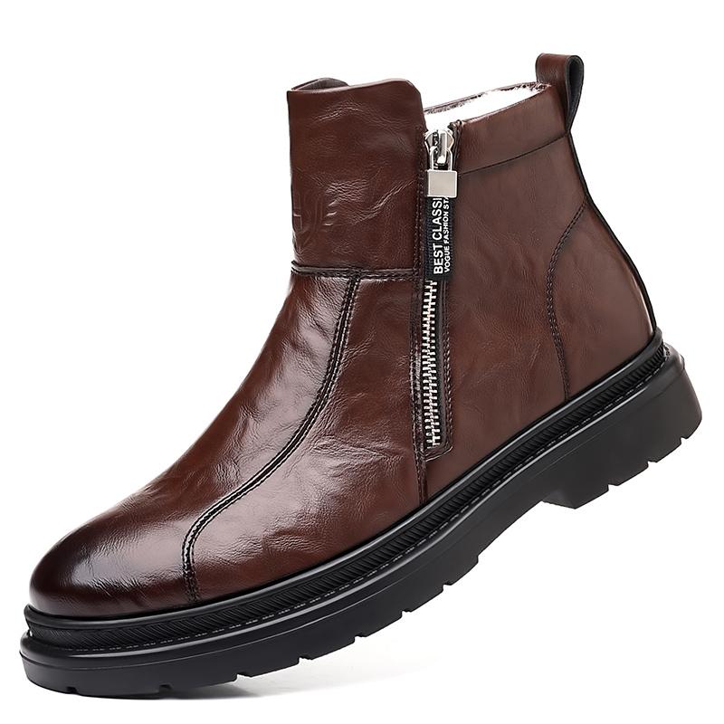 

Мужские качественные классические ботинки челси в стиле ретро, деловые, для свиданий, для офиса, официальные ботинки, нескользящие, удобные ботинки в британском стиле 40 коричневый