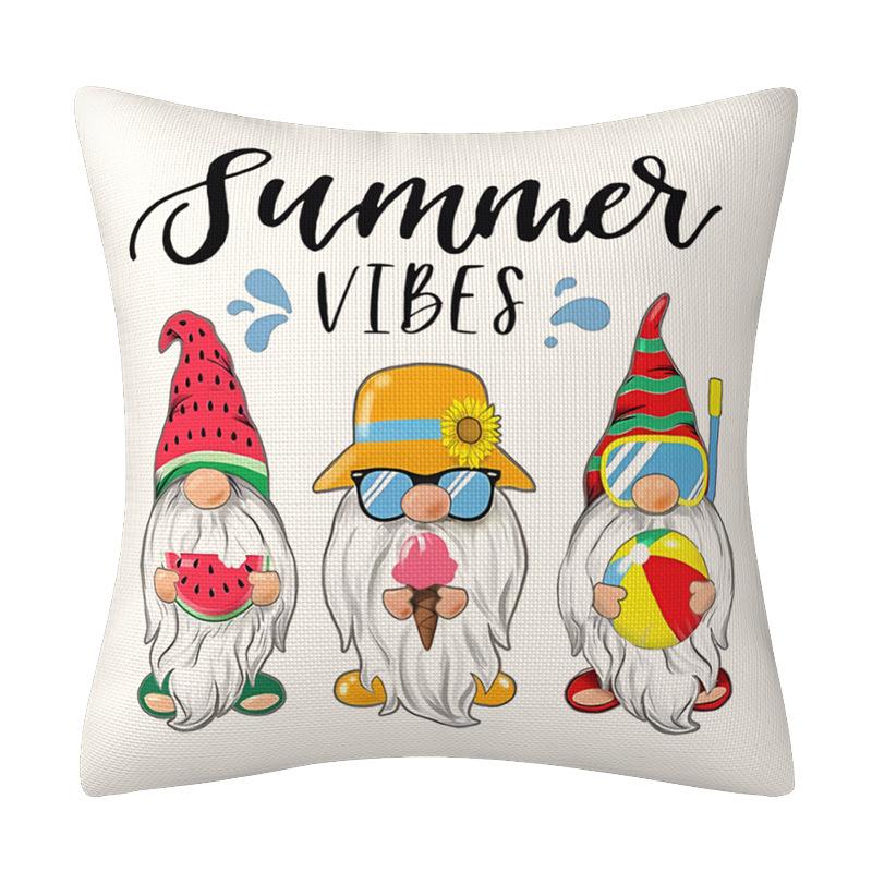 Neuer bunter Sommerdruck Buchstaben Leinen Kissenbezug Wohnzimmer Sofa Kissenbezug Heimkissen