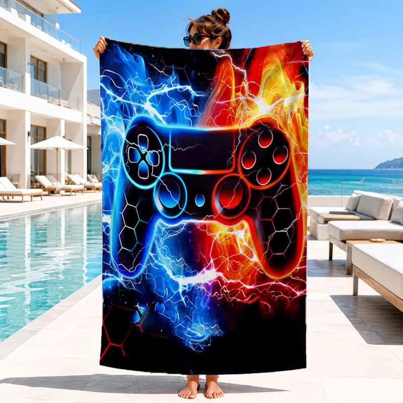 Electric Gaming control Beach Towel, Microfiber Beach Towel, Perfect For Pool, Beach, Travel, Home Decor Beach Party Fan gifts