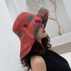Women's Double-sided Sun Visor Bucket Hat Korean Style All-match Ethnic Style Travel Sun Protection Beach Hat