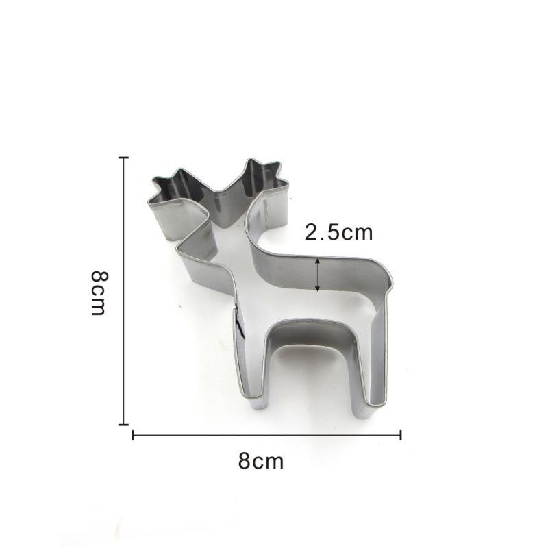 Stainless Steel Snowman Christmas Cookie Cutter Set for DIY Baking