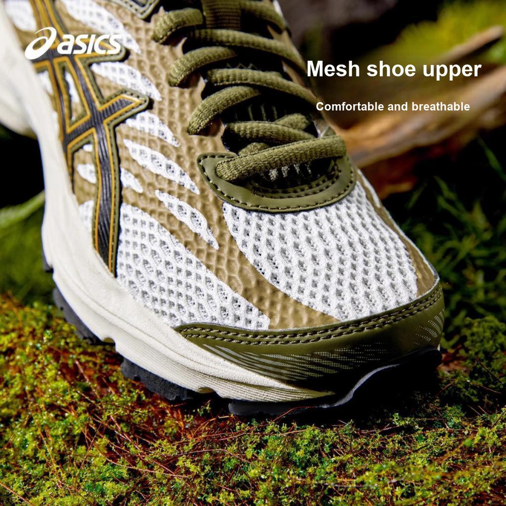 Asics Gel-Flux 4 Mesh Comfortable Durable Physical Test Low-Top Kids Running Shoes Kids running shoes Gray Yellow 1014A321-301