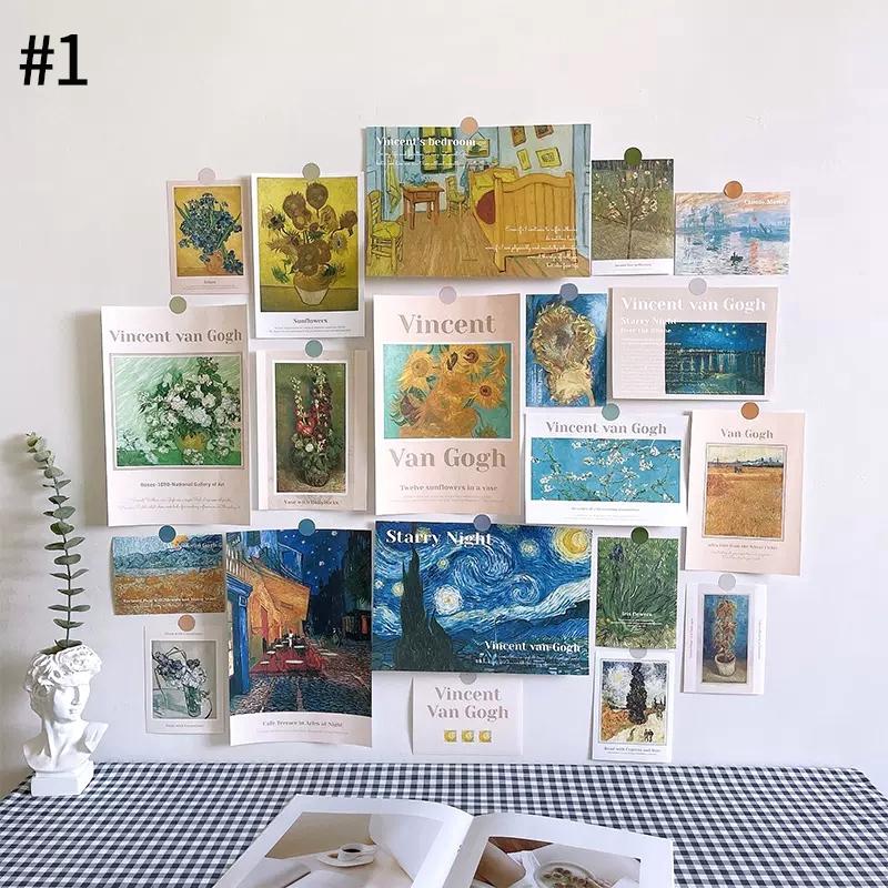 6/915/20pz Carte Ins Biglietto Messaggio Cartolina Decorazione Muro Camera da Letto Adesivi Murali Decorativi Decorazione Stanza Oggetti di Scena per Fotografia