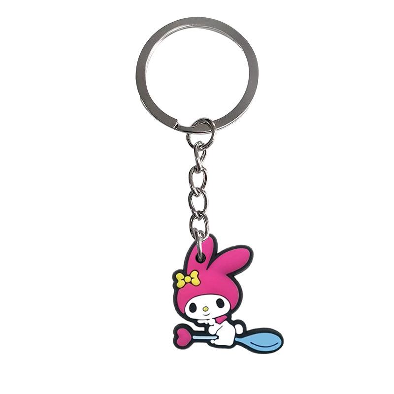 Sanrio Soft PVC Rubber Cartoon Keychain - Cute Melody Bag Charm Accessory