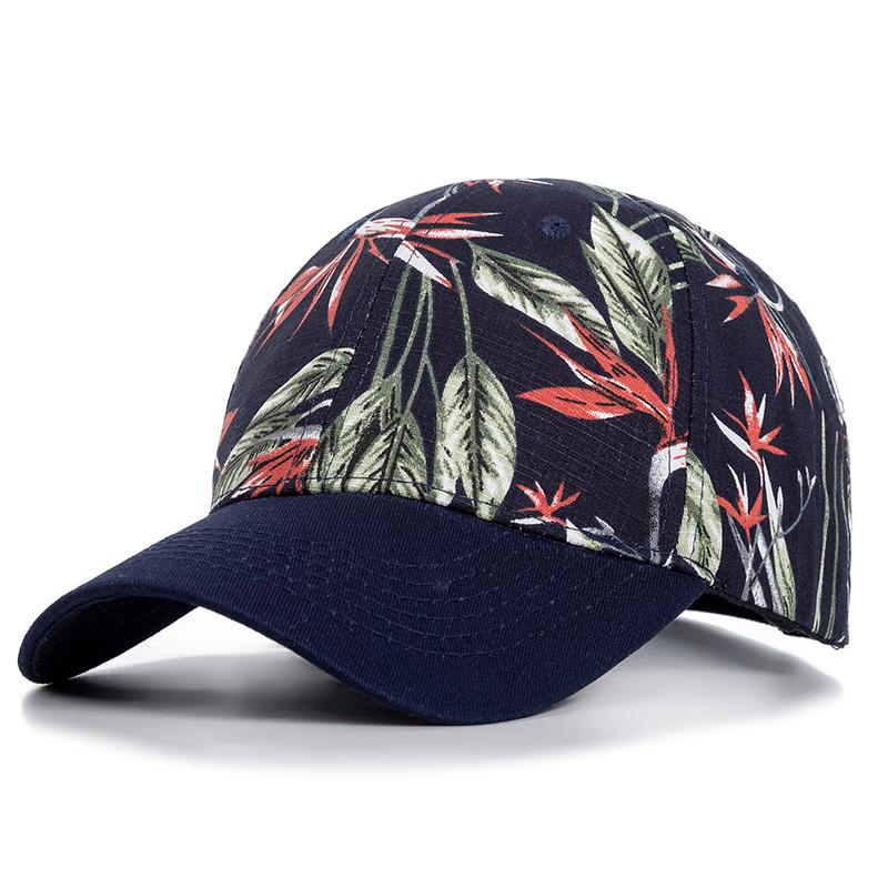 New Fashion Women Cap Flowers And Foliage Print Baseball Cap Female Outdoor Streetwear Caps Hats