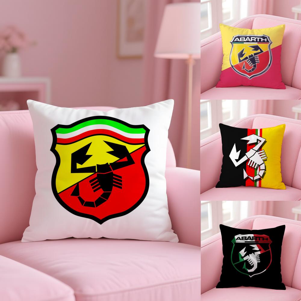 A-Abarth Scorpion Cushion Cover Soft Short Plush Double-Sided Printing Home Decor Machine Washable Pillow Case Gift