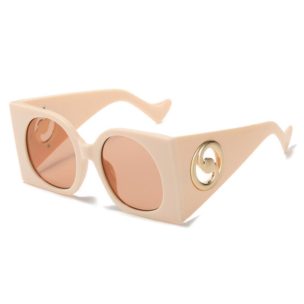 1 pz Occhiali da Sole Punk Vintage Quadrati Oversize Maschera Uomo Donna Montatura Grande Gamba Larga alla Moda Occhiali da Sole Lenti per Dama UV400