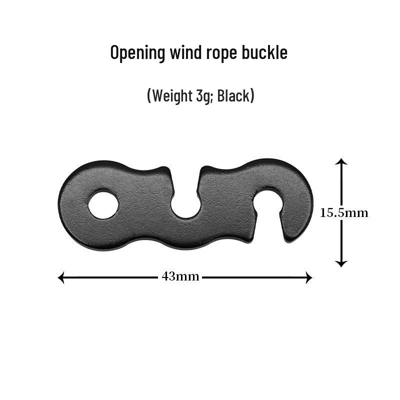 Aluminum Alloy Paracord Tent Guy Rope Accessories - Three-Hole S-Type Wind Buckle