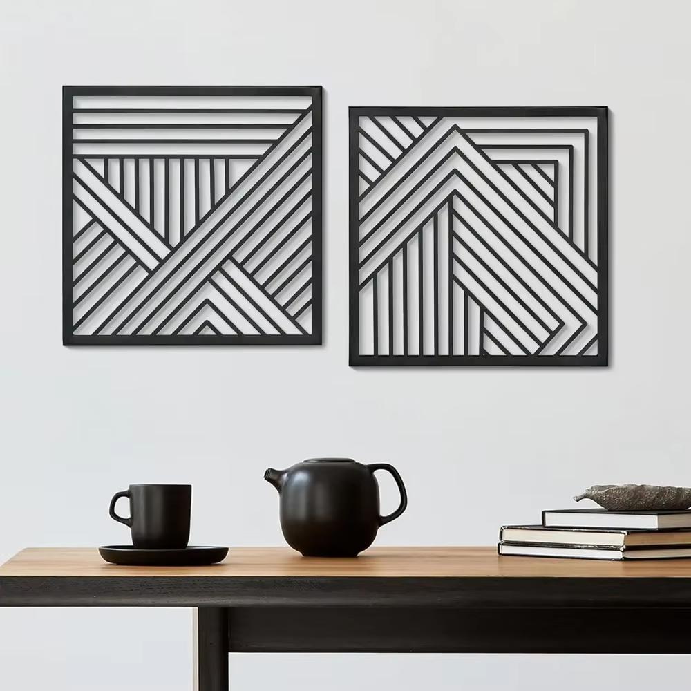 Functional Gold Metal Wall Art: Mid Century Decor for Home Enhancement.Mid Century Geometric for Modern Home.