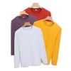 Tricou bărbați din bumbac, culoare solidă, primăvară și toamnă, guler rotund, bumbac, tricou cu mânecă lungă