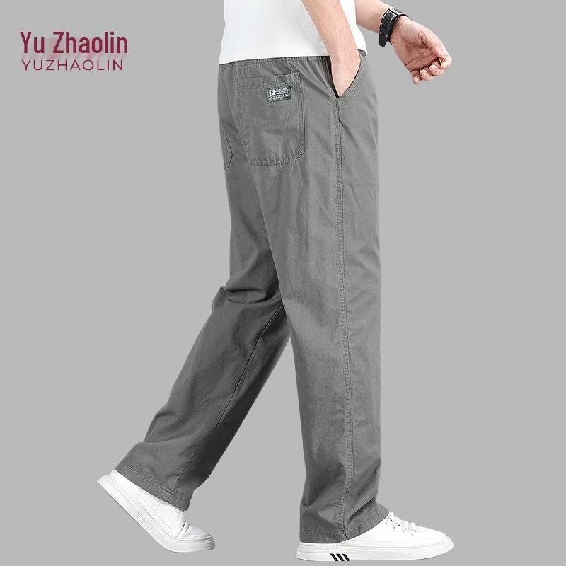 YUZHAOLIN Men s Multi-Pocket Loose Straight Casual Pants M