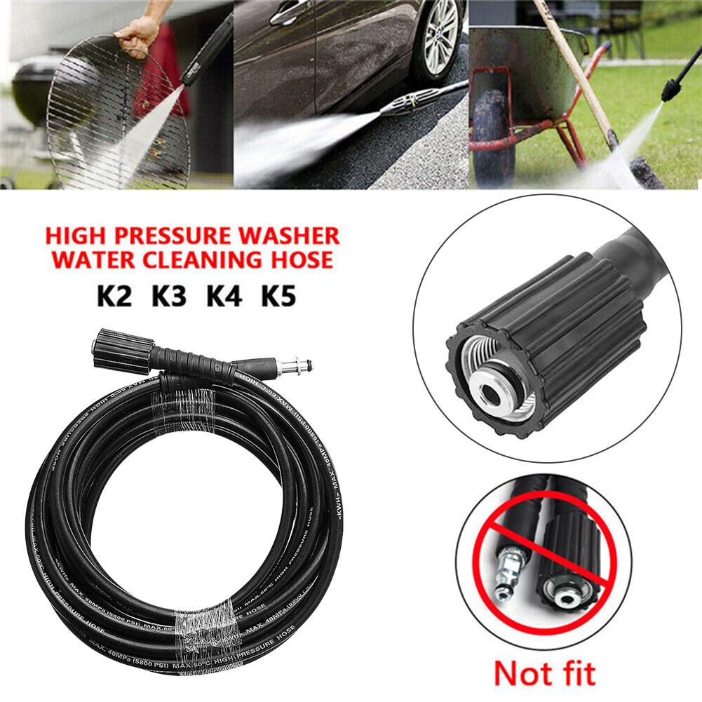 Tuyau de lavage de voiture 6-15 m, rallonge de nettoyage 5 800 psi, tube de pulvérisation haute pression pour nettoyeur Karcher K2, K3, K4, K5