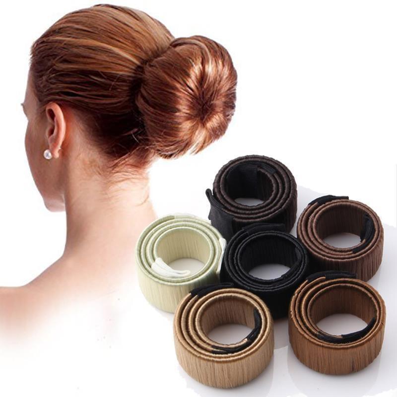 Trendy Korean Version Geometric Bun Maker 21cm Hair Accessory Fabric Material