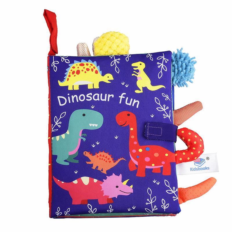 

0-36M Baby Early Learning Toy Tail Cloth Book Parent-Child Interactive Sound Paper Puzzle Cloth Book Rattle