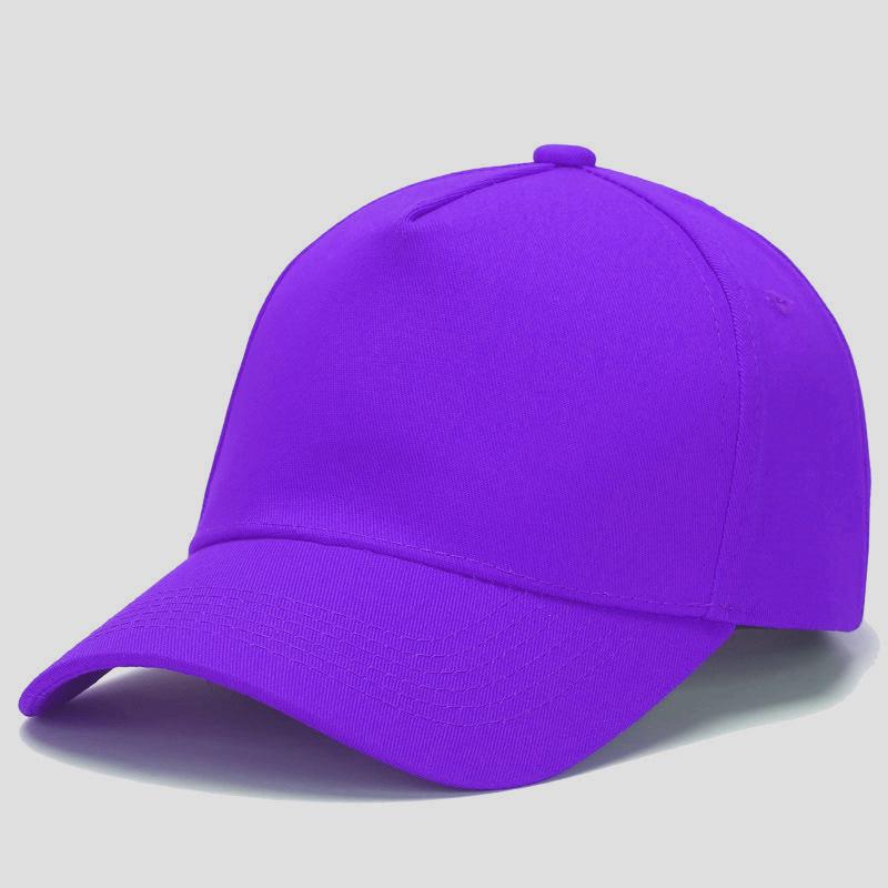 Pure Cotton Five-Panel Baseball Cap with Logo Embroidery, Breathable Sun Protection for Volunteer Activities
