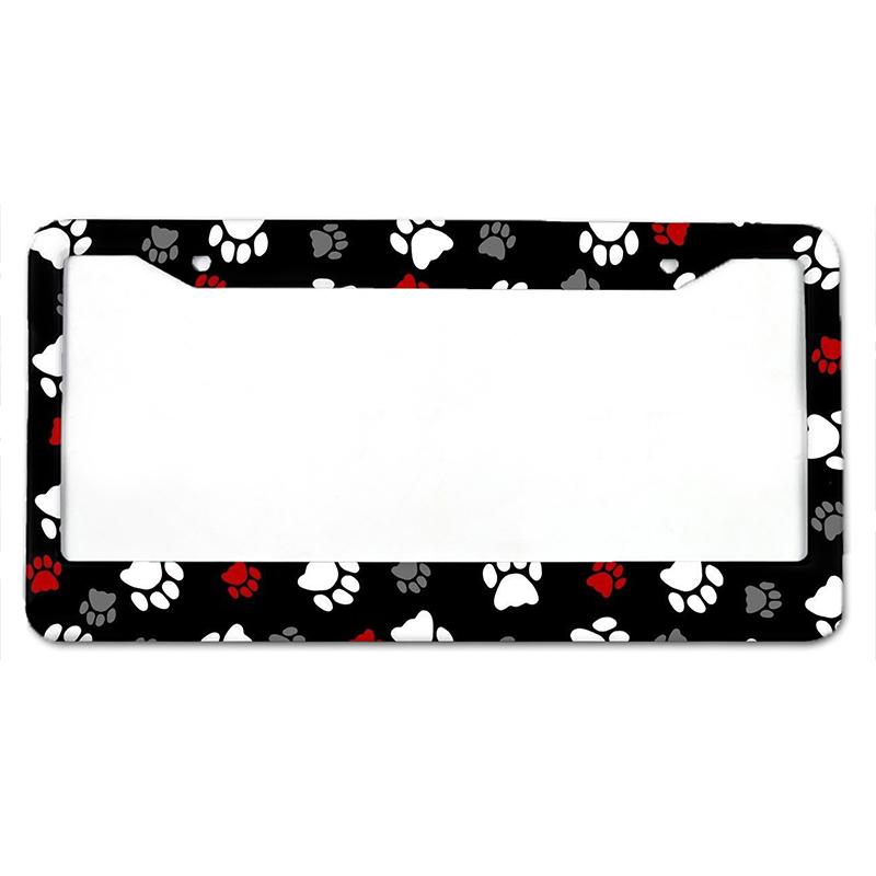 Peach Heart Pattern American Standard Aluminum Alloy Car License Plate Waterproof License Plate Cover Car Decoration License Plate Covers Frames 6