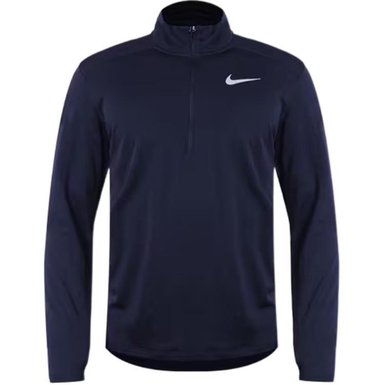 Nike Logo Print Half-Zip Stand Collar
