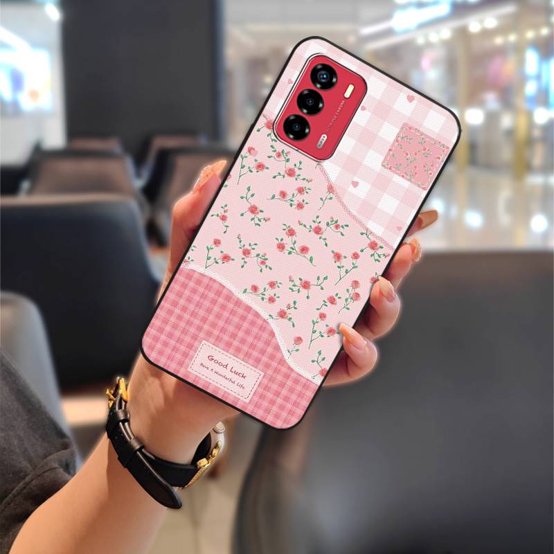 Graffiti Phone Pouch Phone Case For ZTE Blade V40 Vita/A72 Soft case Full wrap Back Cover Cute Animals Anti-knock TPU