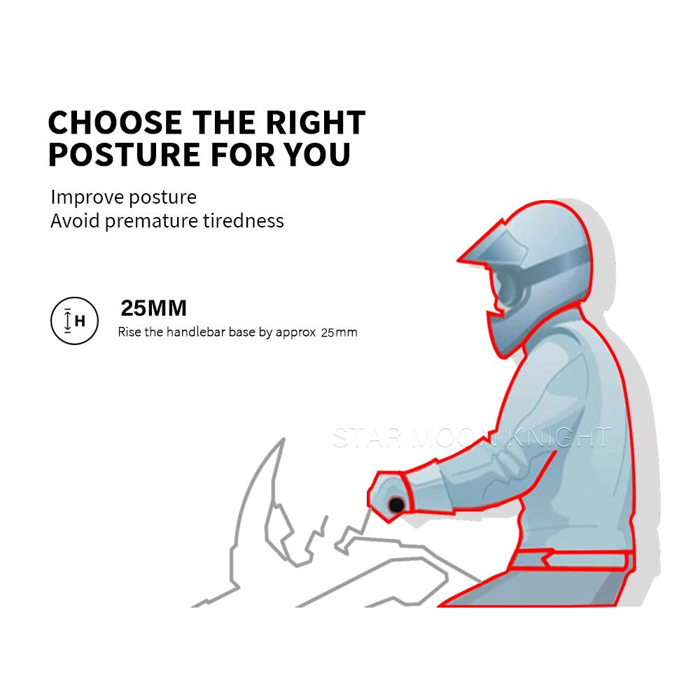 Motorcycle Handlebar Riser For YAMAHA MT-07 MT 07 MT07 2021 2022 2023 2024 2025 Accessories 28mm Heightening Clamp Mount