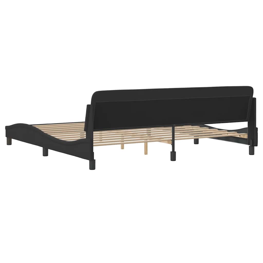 vidaXL Bettgestell "Dover" Schwarz 200x200 cm Stoff