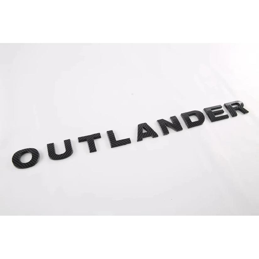 For Mitsubishi Outlander PHEV ABS Carbon Fiber Front Cover Grill Car Letter Sticker Trim Car Styling Accessories