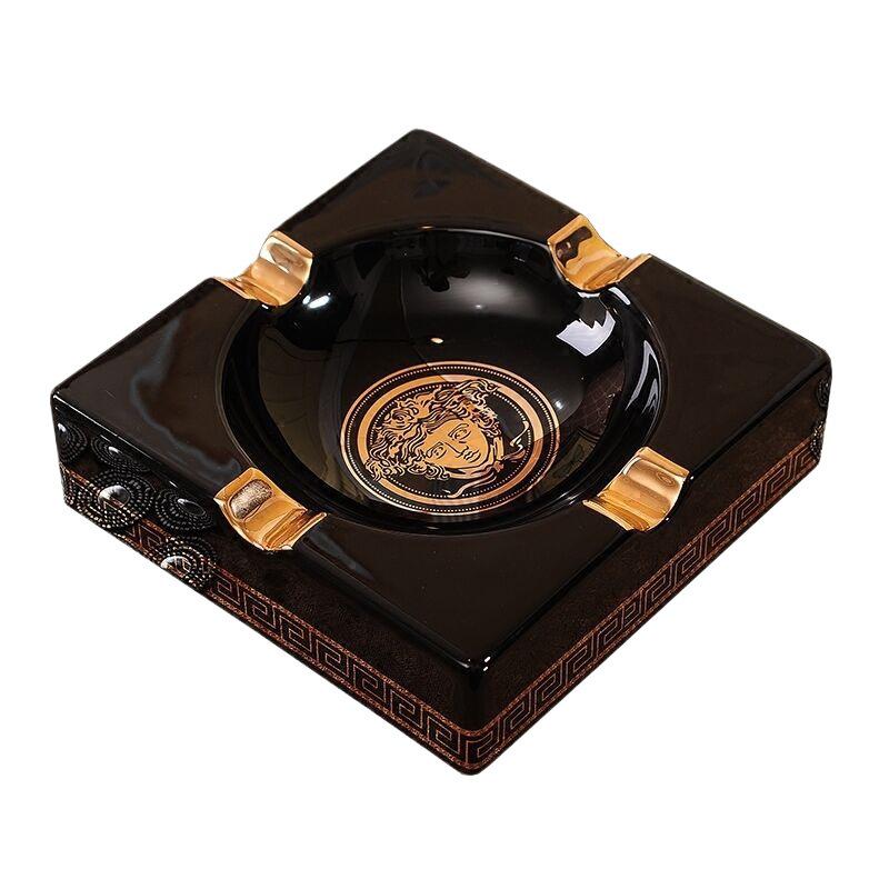 Creative European Ceramic Cigar Ashtray for Home or Office