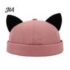 Soft Comfortable Sun Hat Brimless Cat Ear Hat, Cute Docker Cap, Adjustable Skullcap, Stylish Outdoor Travel Cap Sailor for Women Men Street