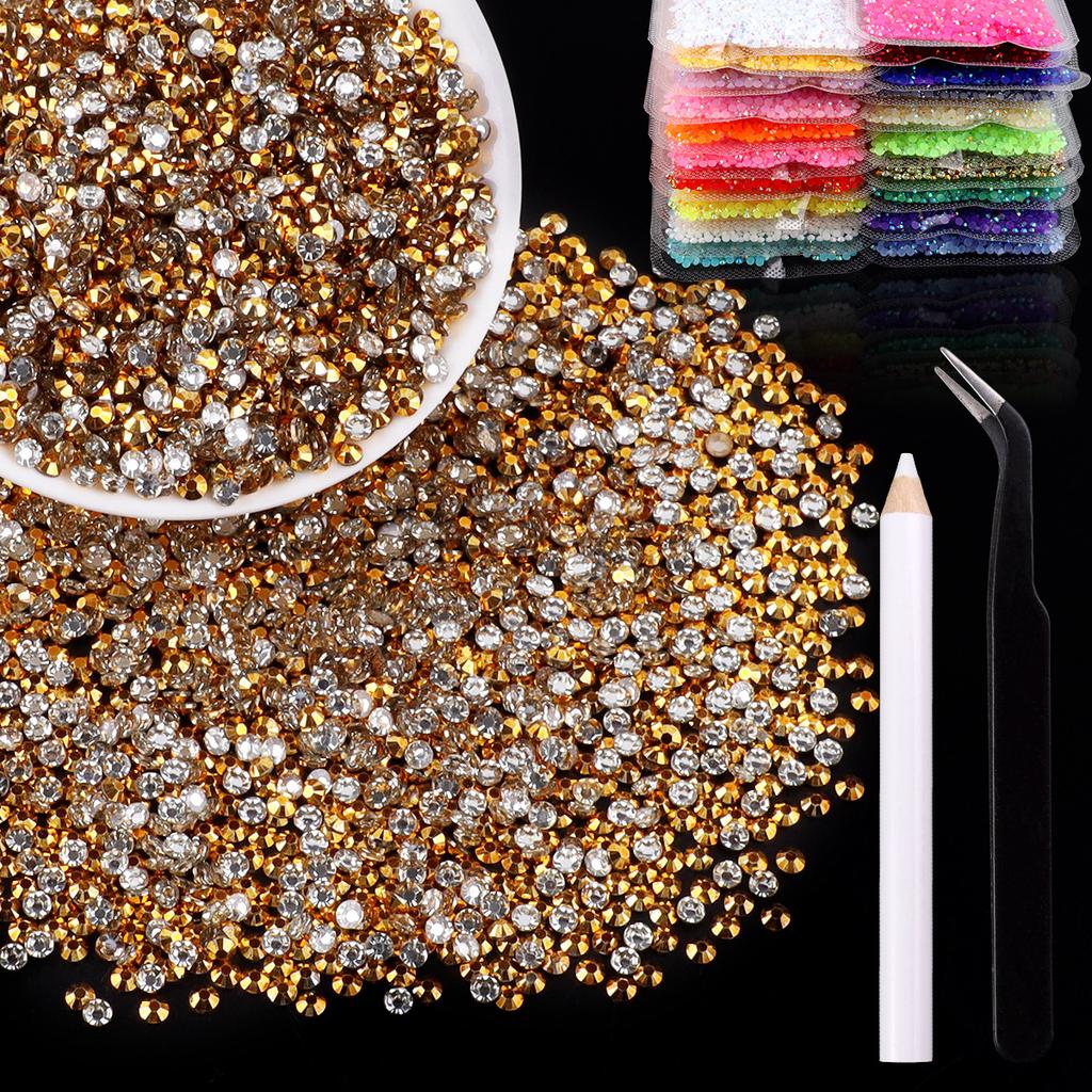 2Mm3Mm4Mm Flatbunn Resinbor DIY Håndlaget Mobiltelefondeksel Skjønnhetsklistremerke Bor