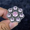 Pink Kunzite Gemstone Handmade 925 Sterling Silver Jewelry Ring Size 7 MM-3439
